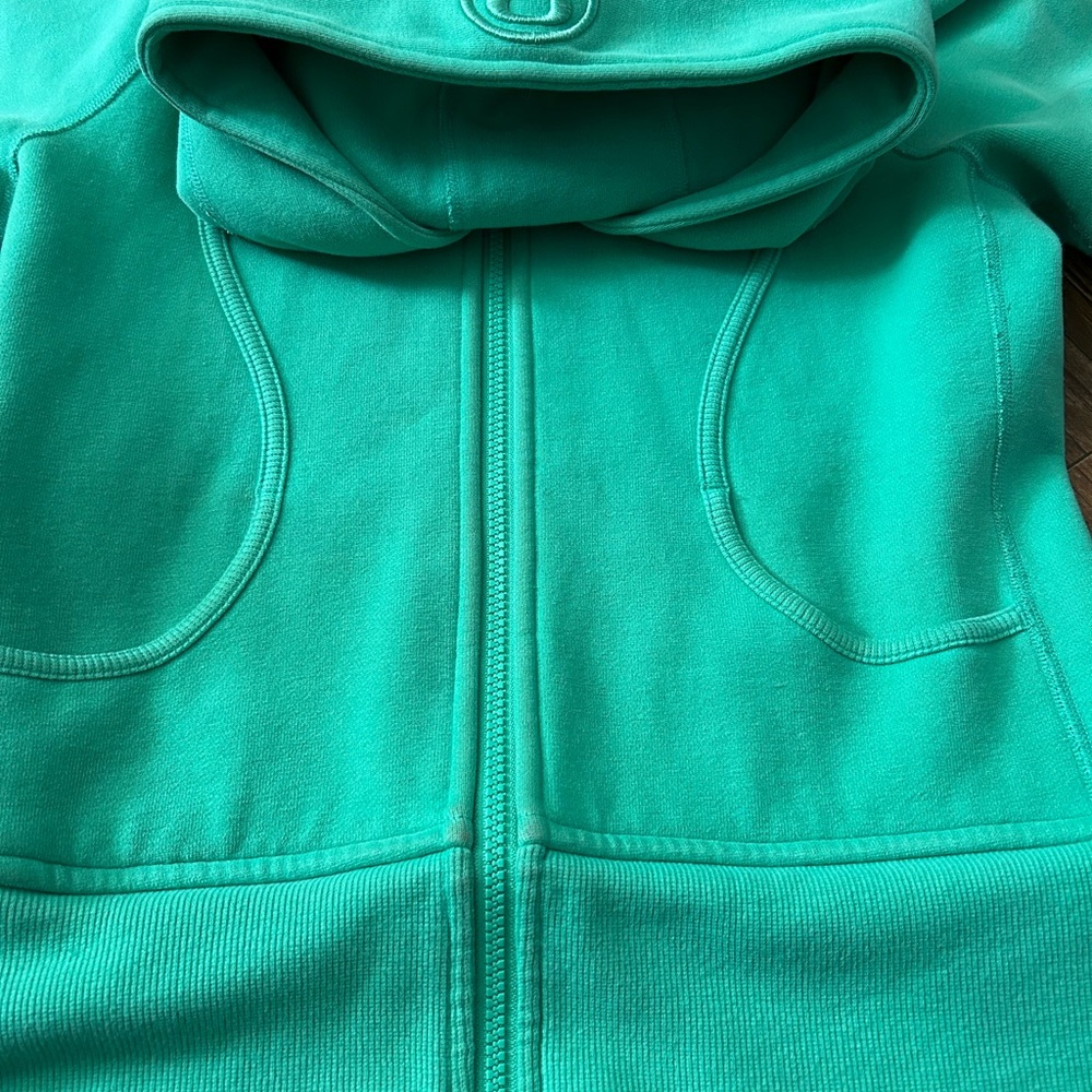 Lululemon Athletica Vibrant green scuba Zip-Up Hoodie